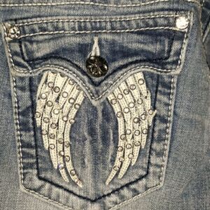 Vintage Y2K Angel Wing Miss Me Jeans 27
